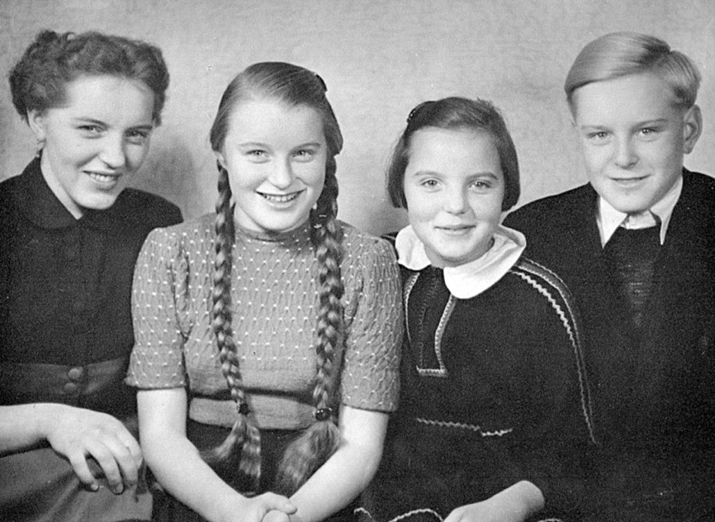 Vier Kinder der Familie Buschmann