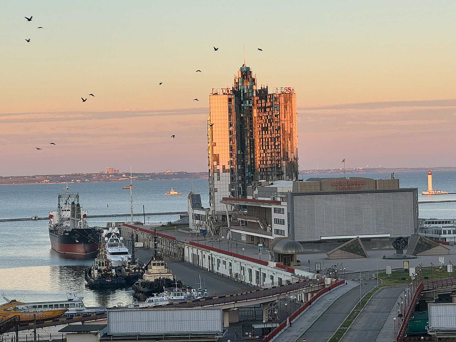 Ukrainebesuch-Grotheer-Kuschnerus-Hafen-Odessa